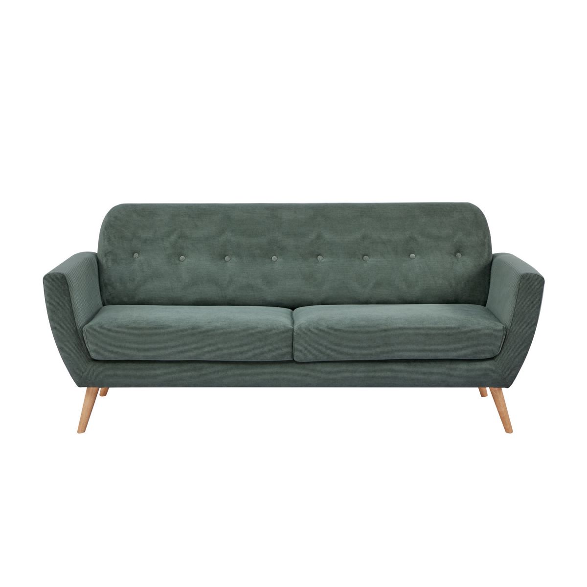 RELAN - Sofá 3 Cuerpos Relan Bracciano Sillón Capitoné Verde