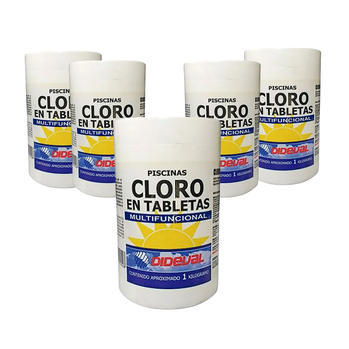 DIDEVAL - Kit Cloro En Tabletas Triple Acción Dideval Piscinas 5kg