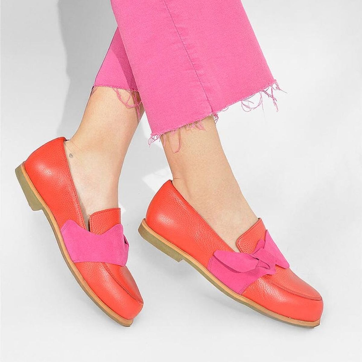 GIANI DAFIRENZE - Mocasin Mujer / Elba Rojo Fucsia