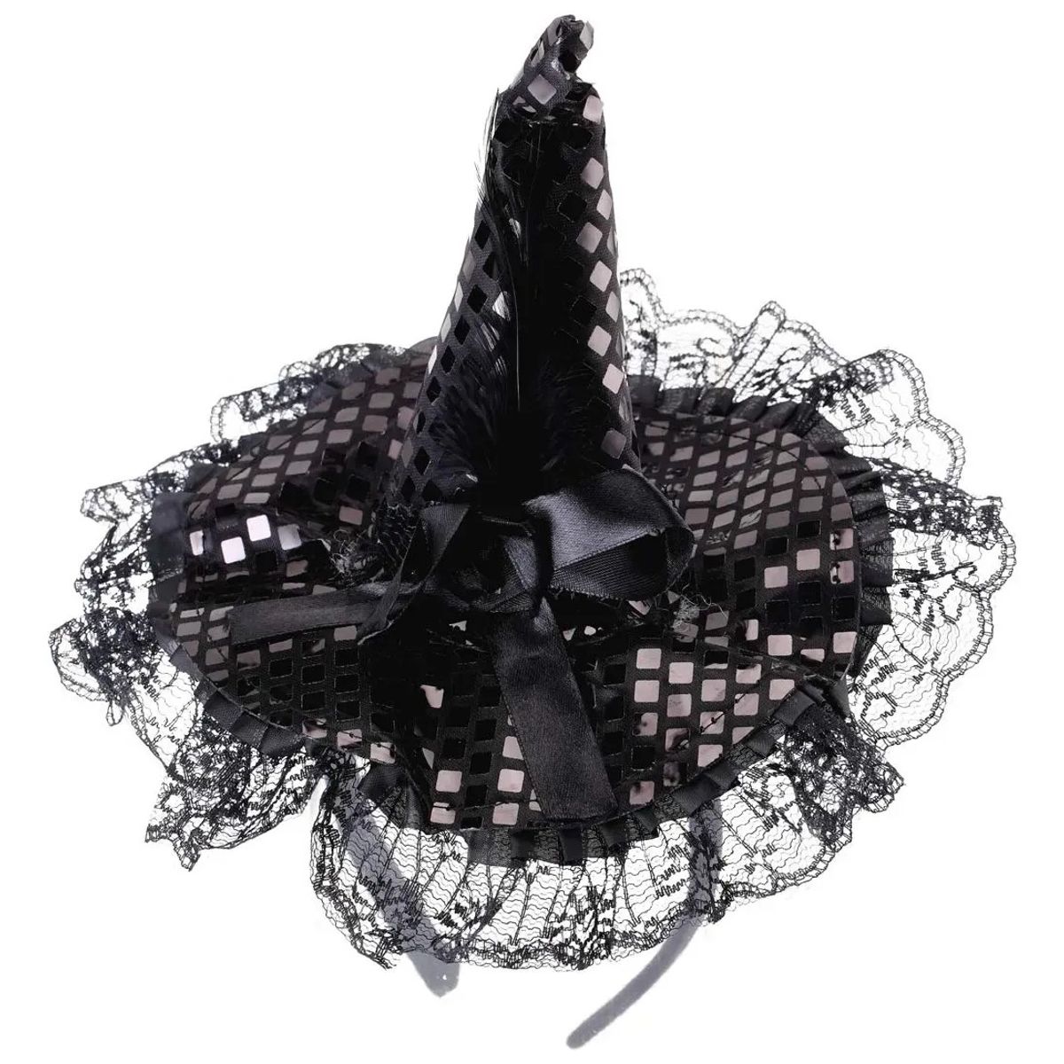 KUANGYE - Diadema de sombrero de bruja de Halloween para disfraz