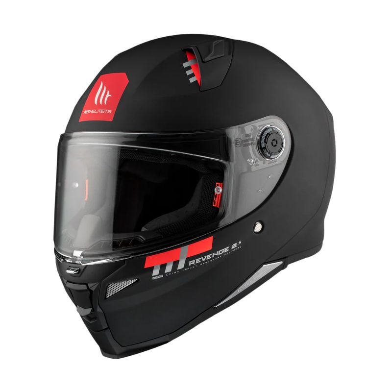 MT - Casco Para Moto MT Revenge 2 S Solid A1 Negro Mate