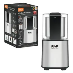 RAF - Molino Eléctrico De Café Molinillo Portátil R-7130 Color Plateado