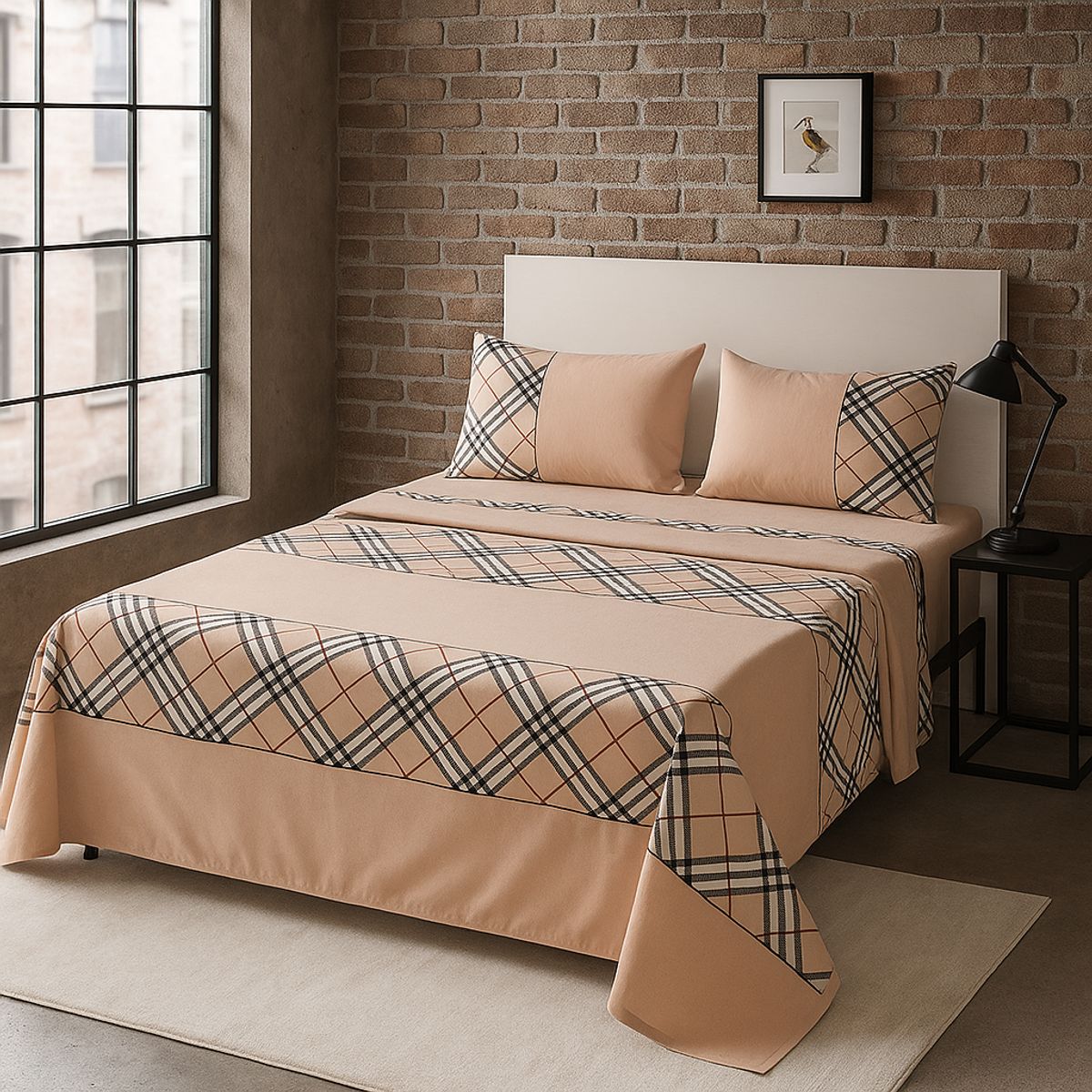 ARMONIA - Juego sábanas tipo 776 clásicas 2 Plazas 144 hilos