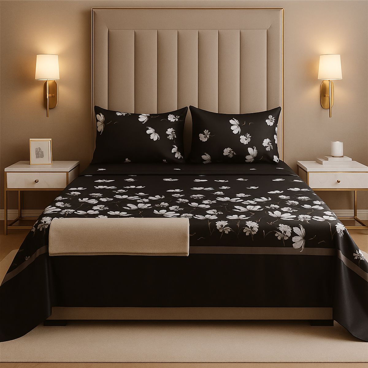 ARMONIA - Juego sábanas clásicas formato 775 144 hilos 2 Plazas