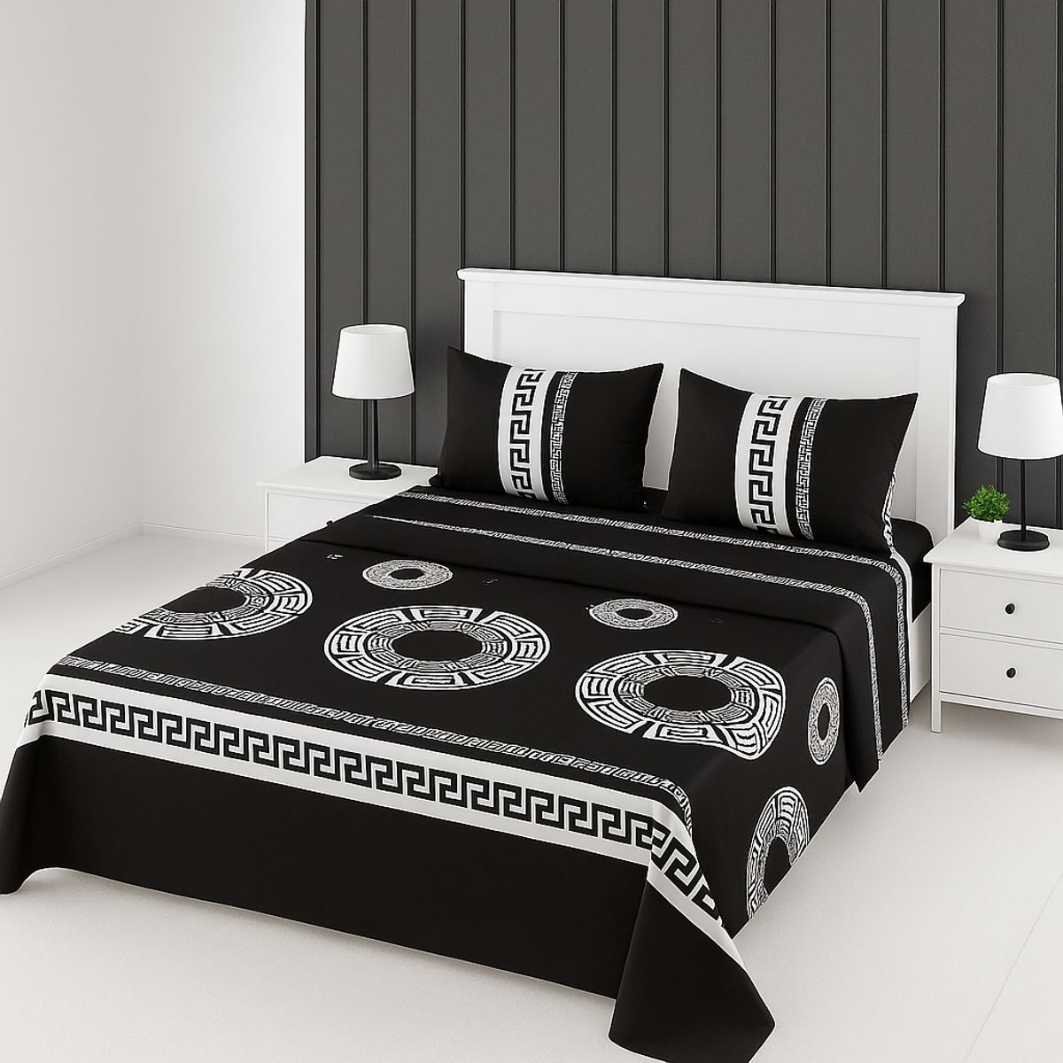 ARMONIA - Juego sábanas tipo 770 clásicas 2 Plazas 144 hilos