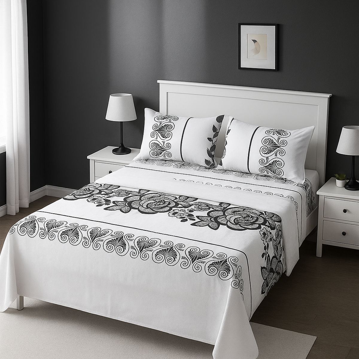 ARMONIA - tipo 768 sábanas 144 hilos 2 Plazas clásicas