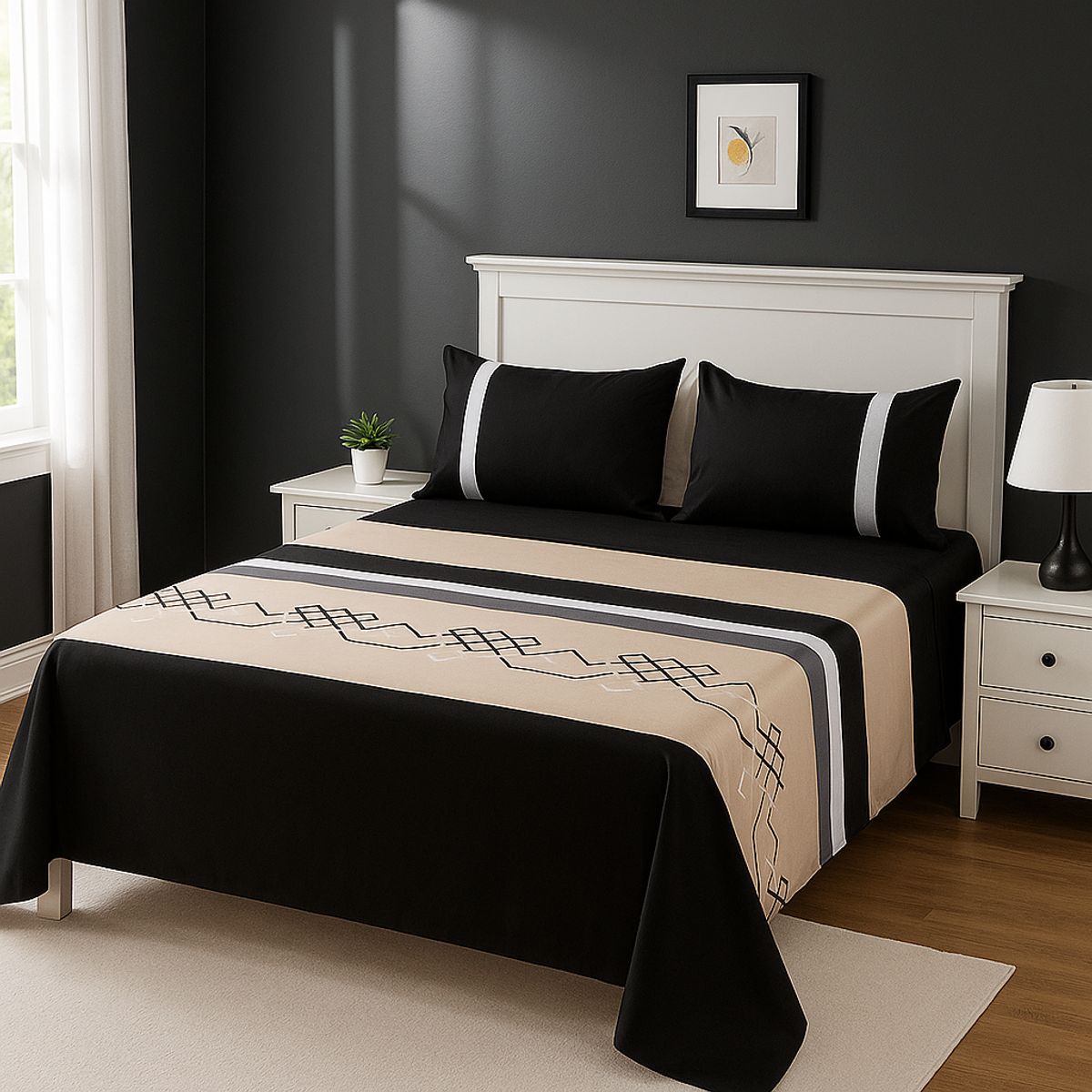 ARMONIA - Sábanas clásicas modelo 766 2 Plazas 144 hilos