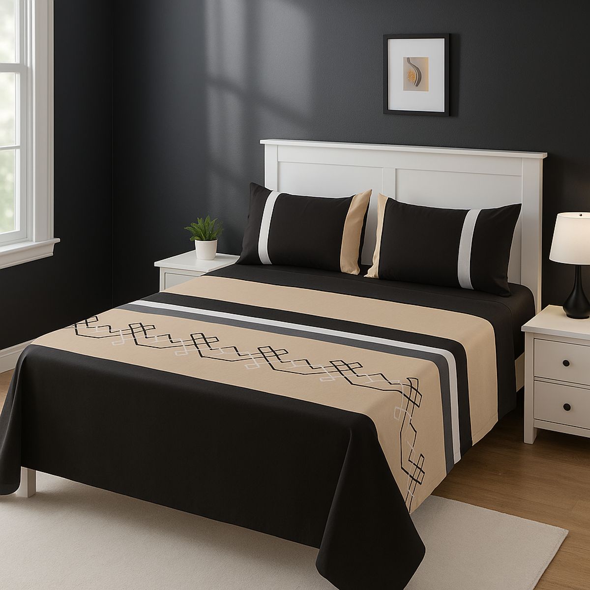 ARMONIA - Sábanas clásicas modelo 766 2 Plazas 144 hilos