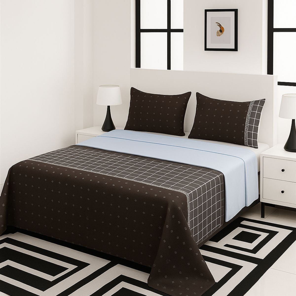 ARMONIA - Juego sábanas modelo 764 clásicas 2 Plazas 144 hilos