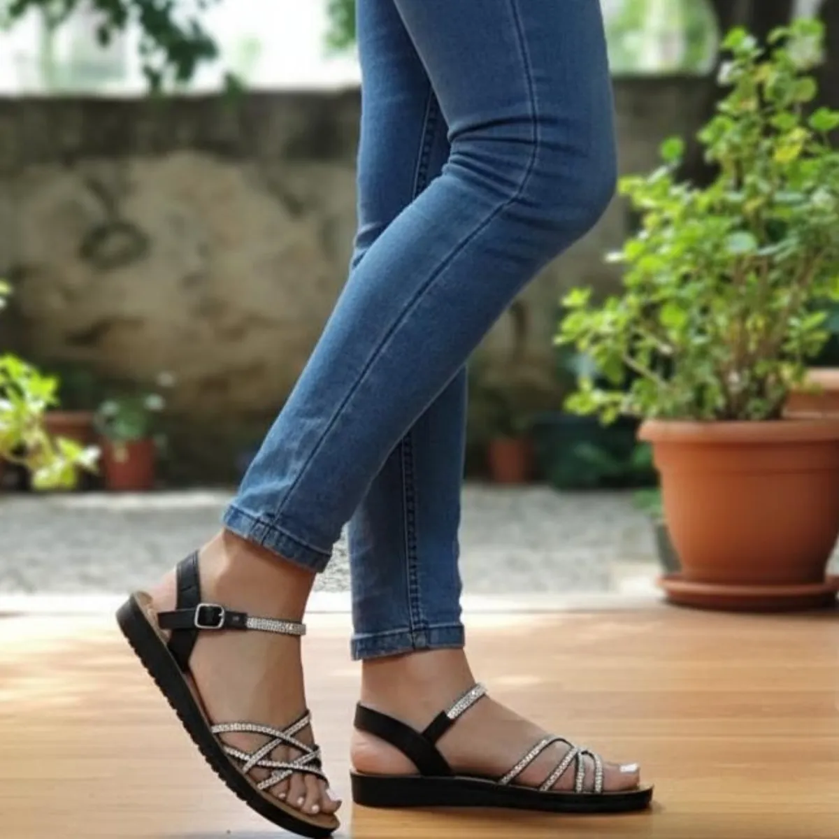 SNOOPY - Sandalias Mujer Casuales /Planas  para Dama  M518