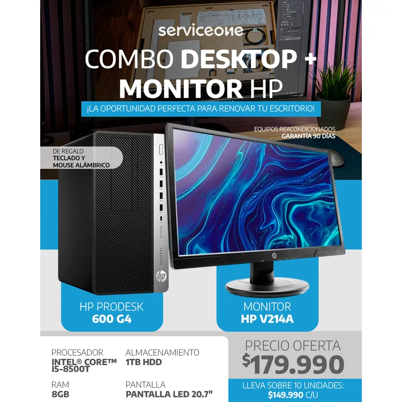 HP - Combo Desktop + Monitor HP