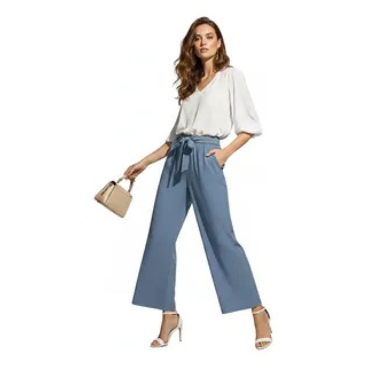 LOOK SHOP - Pantalón Palazzo Casual Sueltos. Pierna Ancha Recta. Verano 461