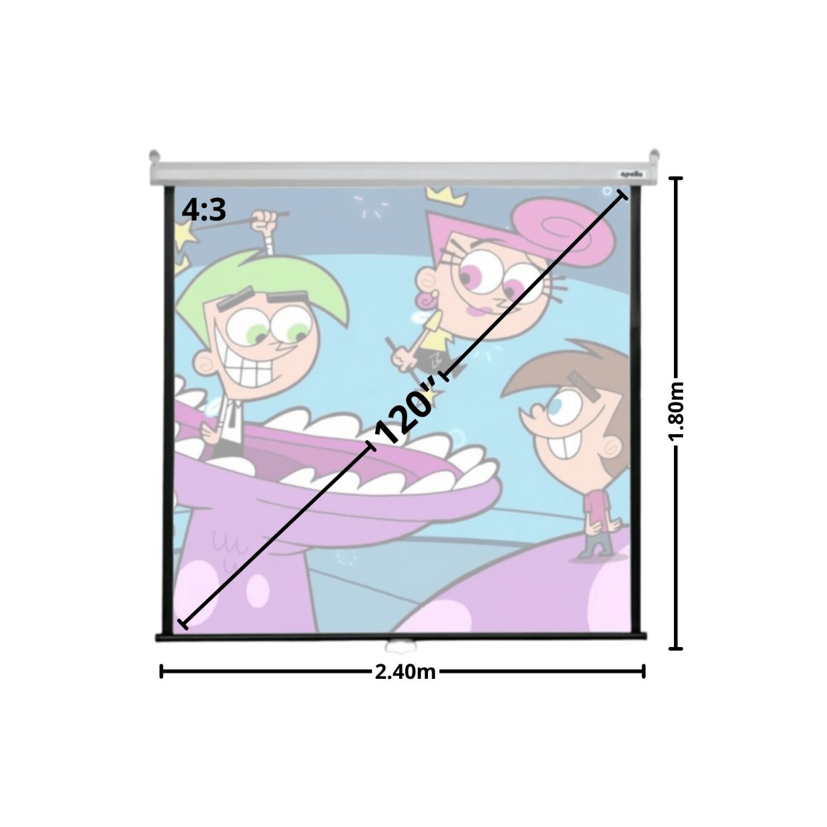 MALIK - Telon Mural 240x180 cm 43 para proyector Benq EW800ST