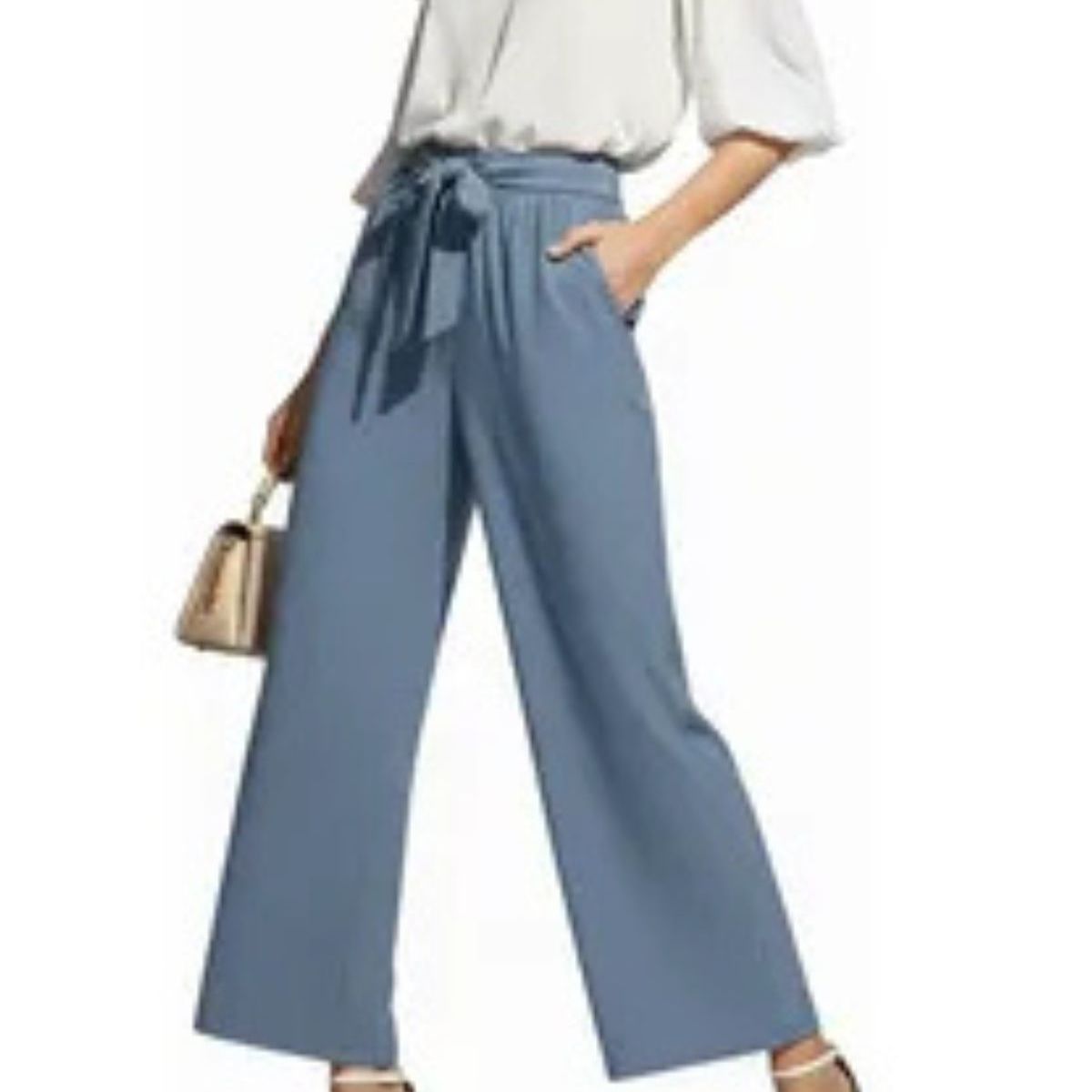 LOOK SHOP - Pantalón Palazzo Casual Sueltos. Pierna Ancha Recta. Verano 461