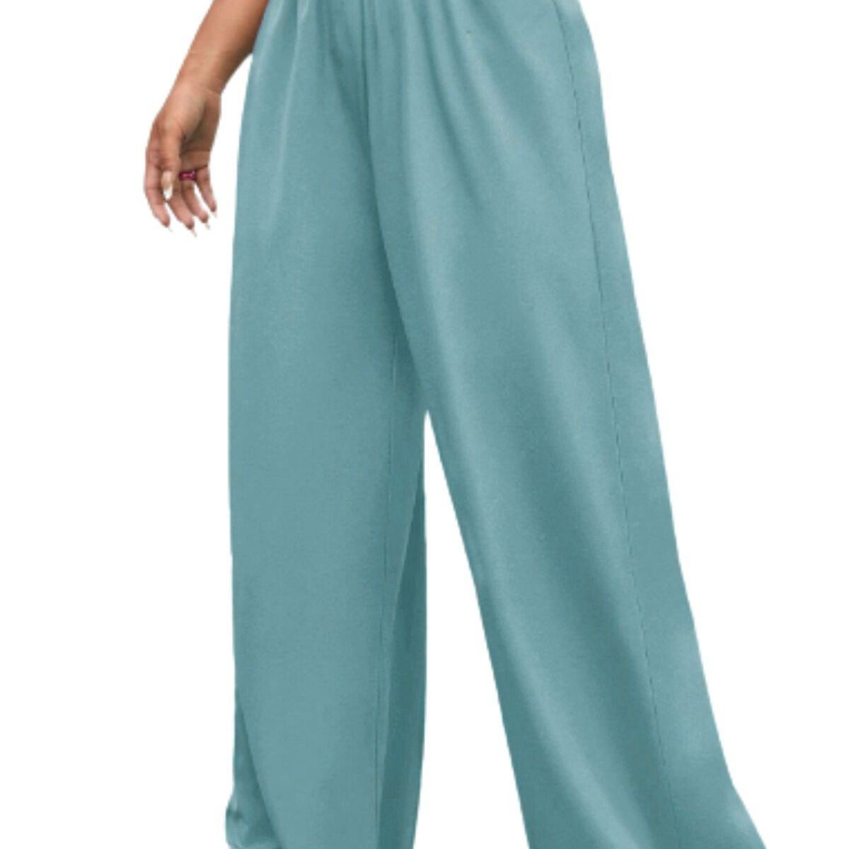 LOOK SHOP - Pantalón Palazzo Casual Sueltos. Pierna Ancha Recta. Verano 461