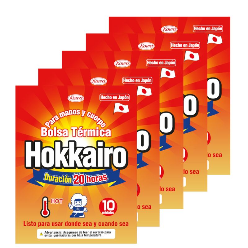 HOKKAIRO - Pack Promocional Hokkairo - 5 Packs (50un) Bolsa Térmica