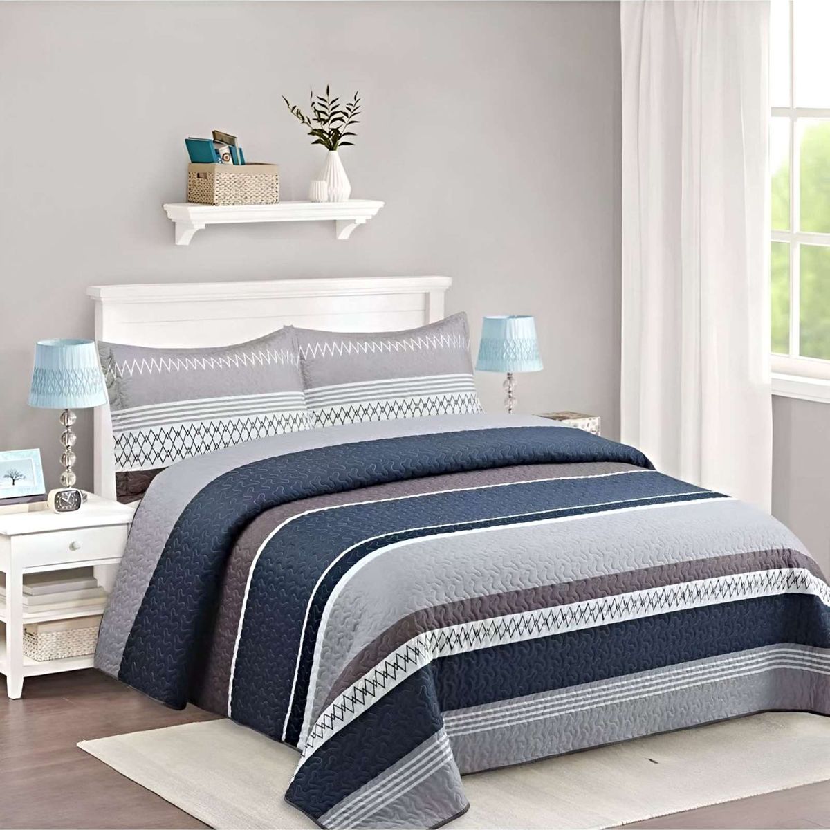 GENERICO - CUBRECAMA QUILT DE VERANO PLAZA Y MEDIA A18