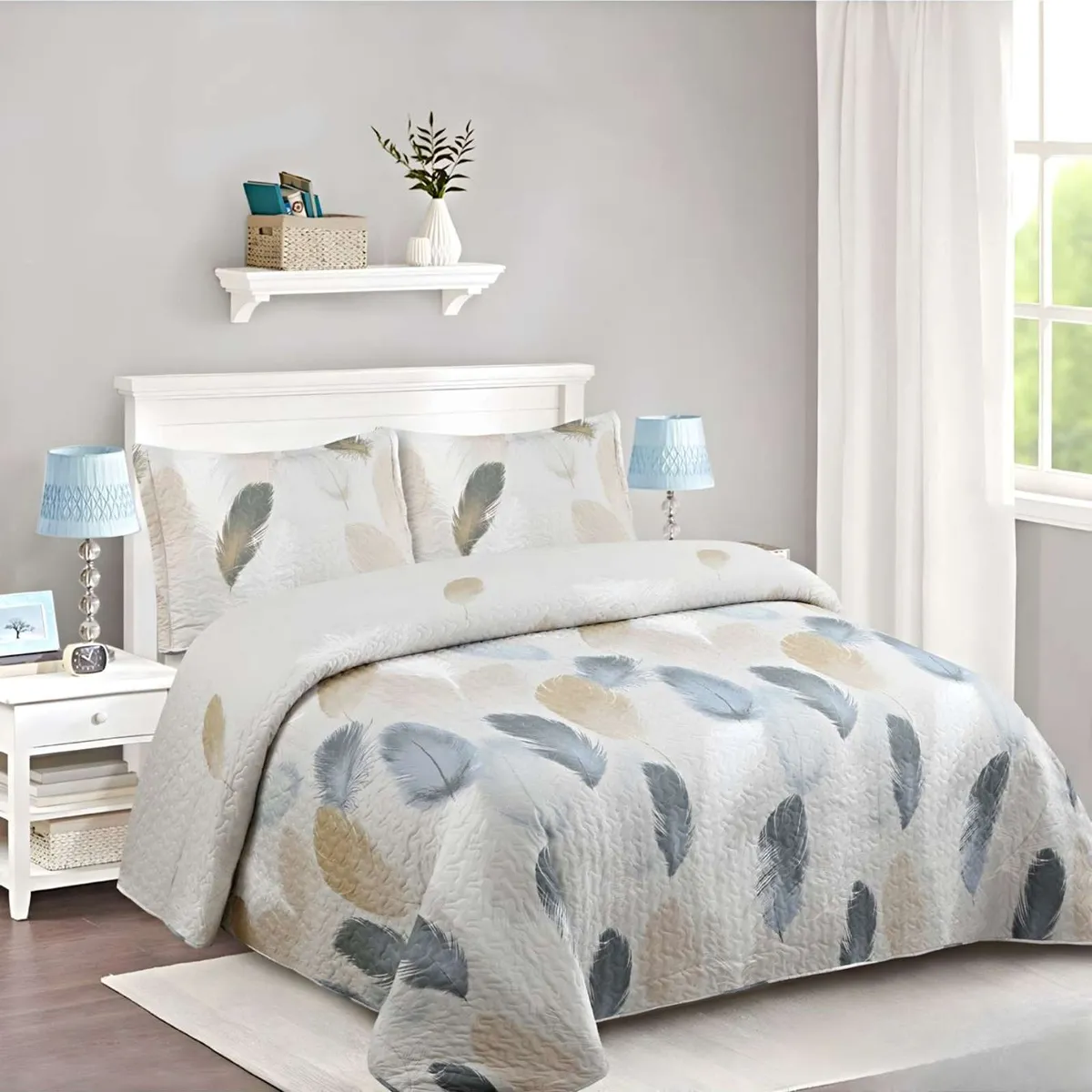 GENERICO - CUBRECAMA QUILT DE VERANO 2 PLAZAS A19