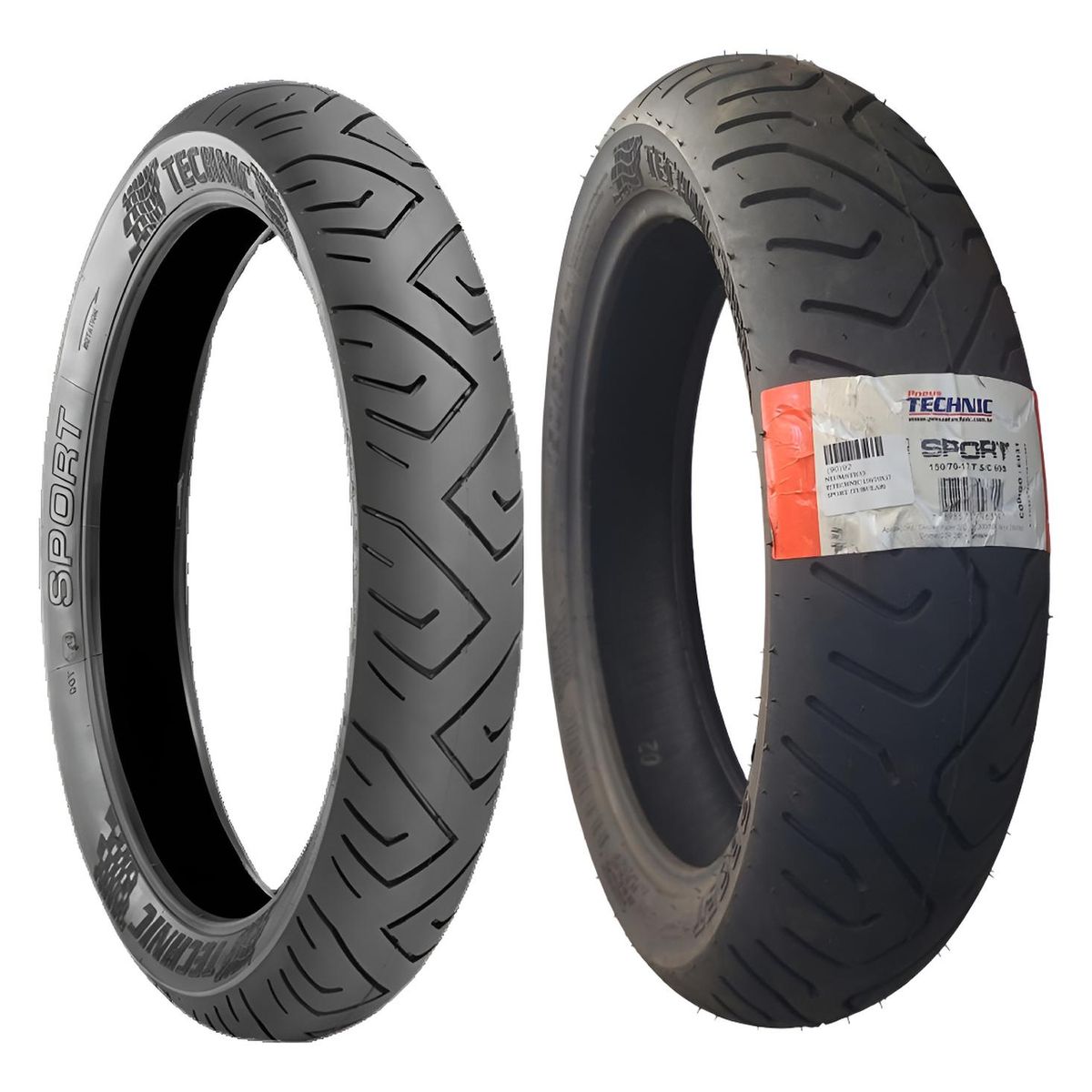 GENERICO - Pack 2 Neumaticos Moto 110/70/17 + 150/60/17 Sport - Racing