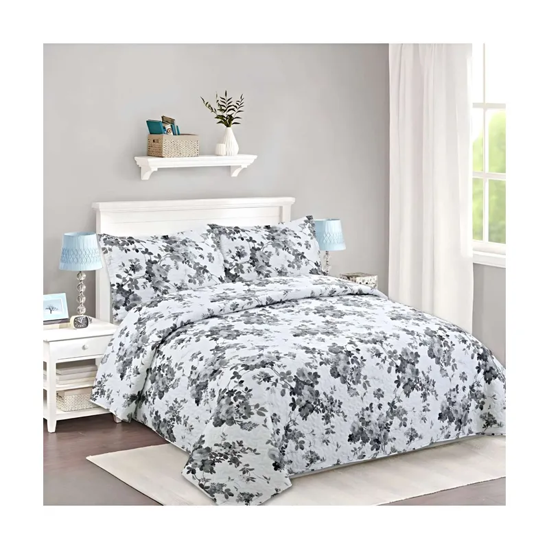 GENERICO - CUBRECAMA QUILT VERANO KING-SUPER KING BORDADO A5