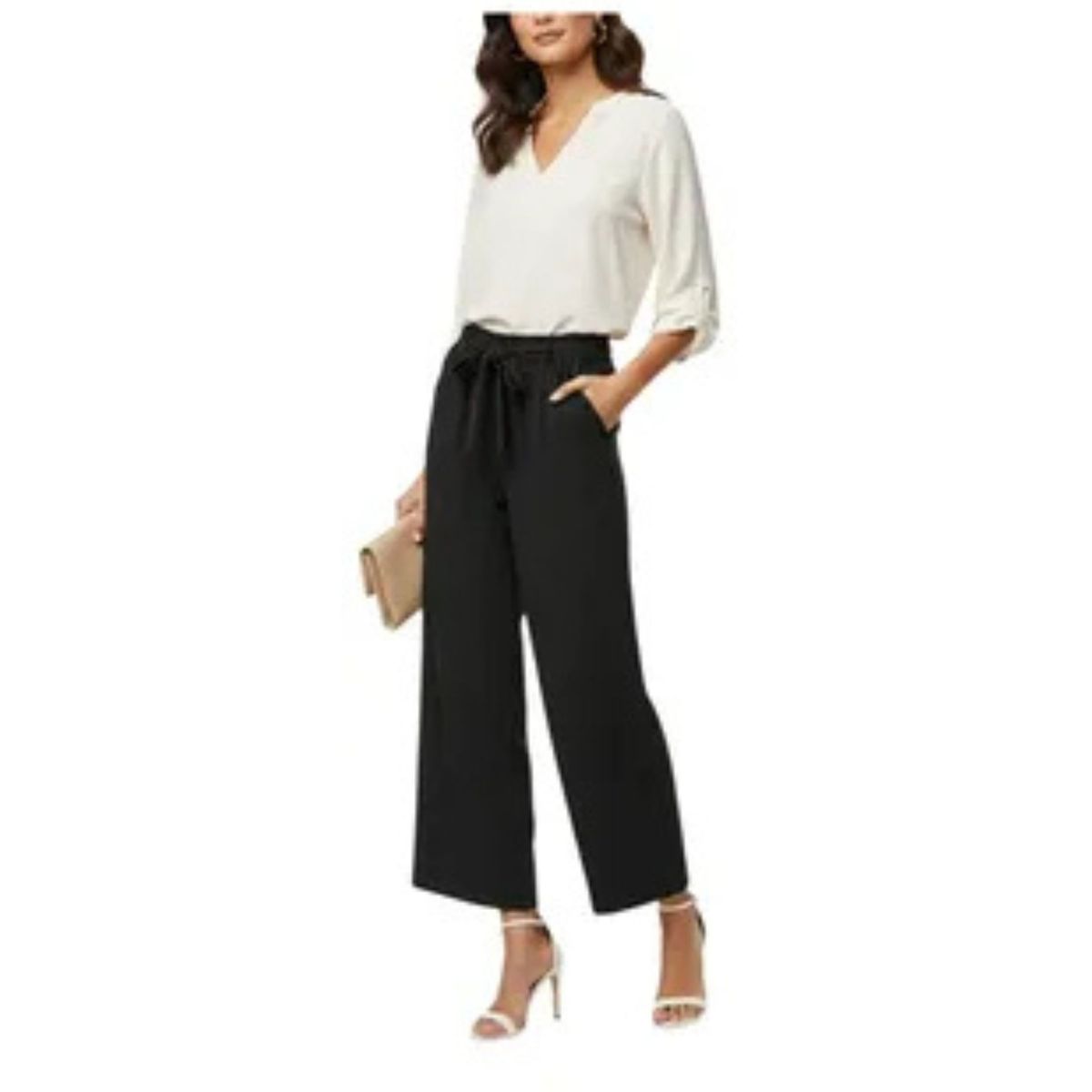 LOOK SHOP - Pantalón Palazzo Casual Sueltos. Pierna Ancha Recta. Verano 461