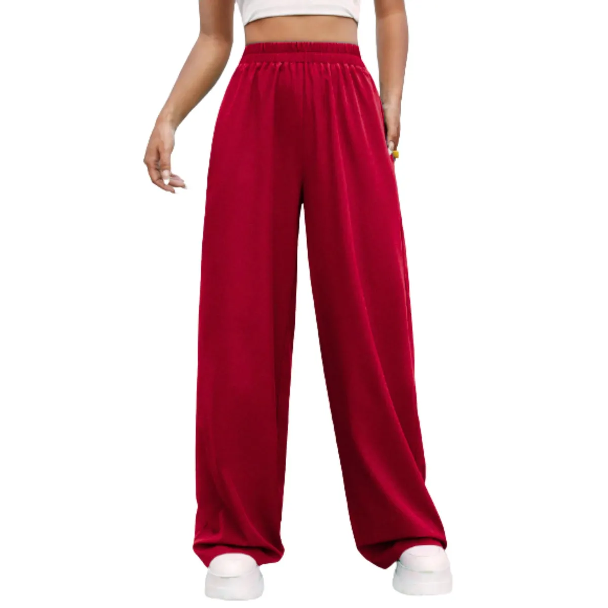 LOOK SHOP - Pantalón Palazzo Casual Sueltos. Pierna Ancha Recta. Verano 461