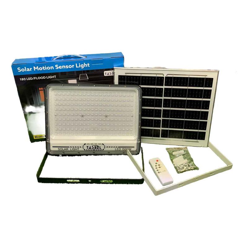 GENERICO - Foco Solar 1500w Panel Solar Y Control Remoto Luz Blanco Frío