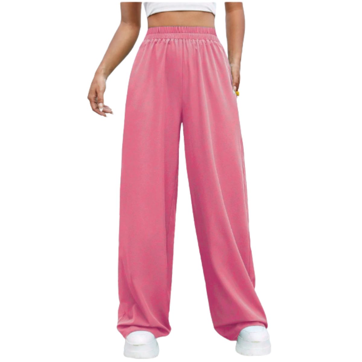 LOOK SHOP - Pantalón Palazzo Casual Sueltos. Pierna Ancha Recta. Verano 461