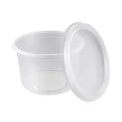 GENERICO - Pote Liso Pet Transparente Con Tapa 16oz 50 Unidades