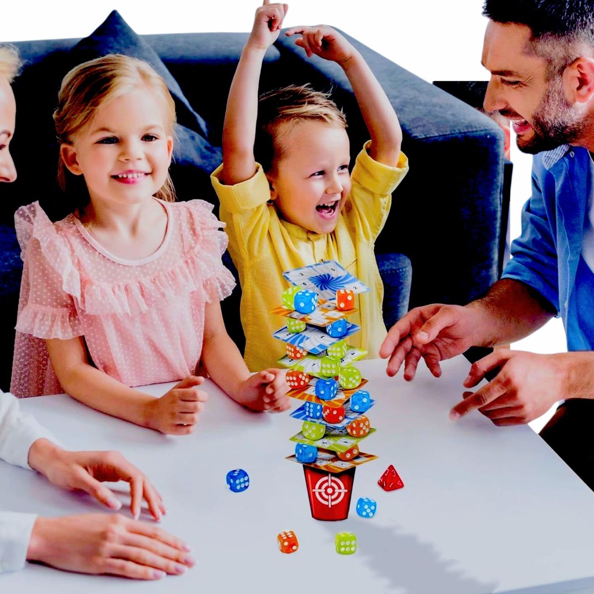 GENERICO - Juego Torre De Dados Con Cartas Didáctico Montessori