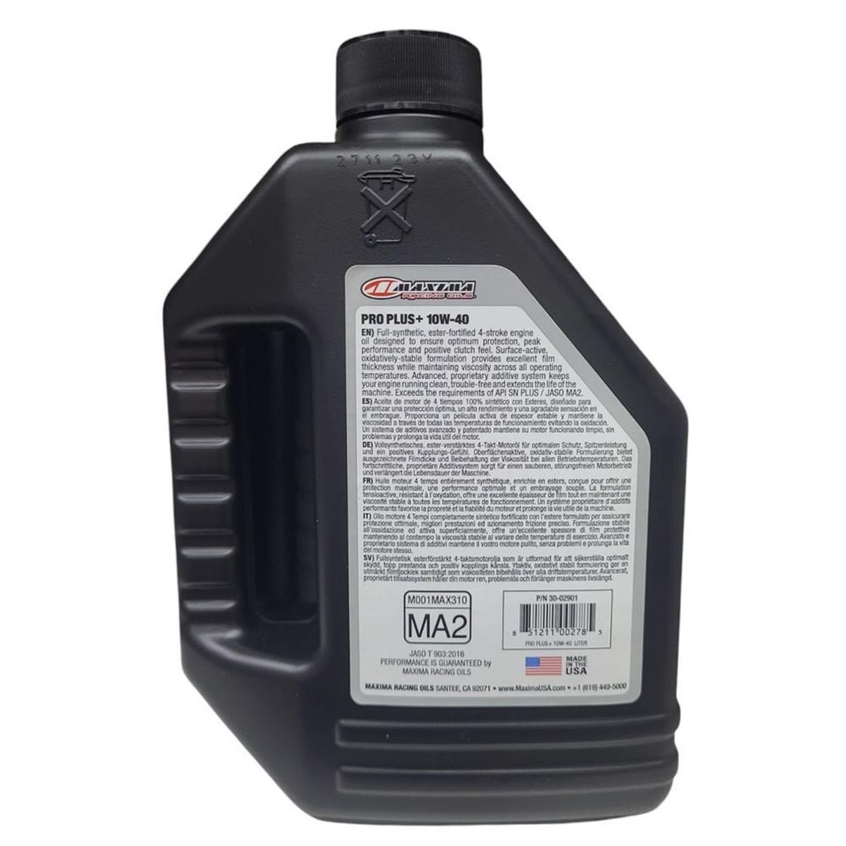 GENERICO - Aceite Moto 10w 40 Full Sintetico Maxima Pro Plus 1L 4t