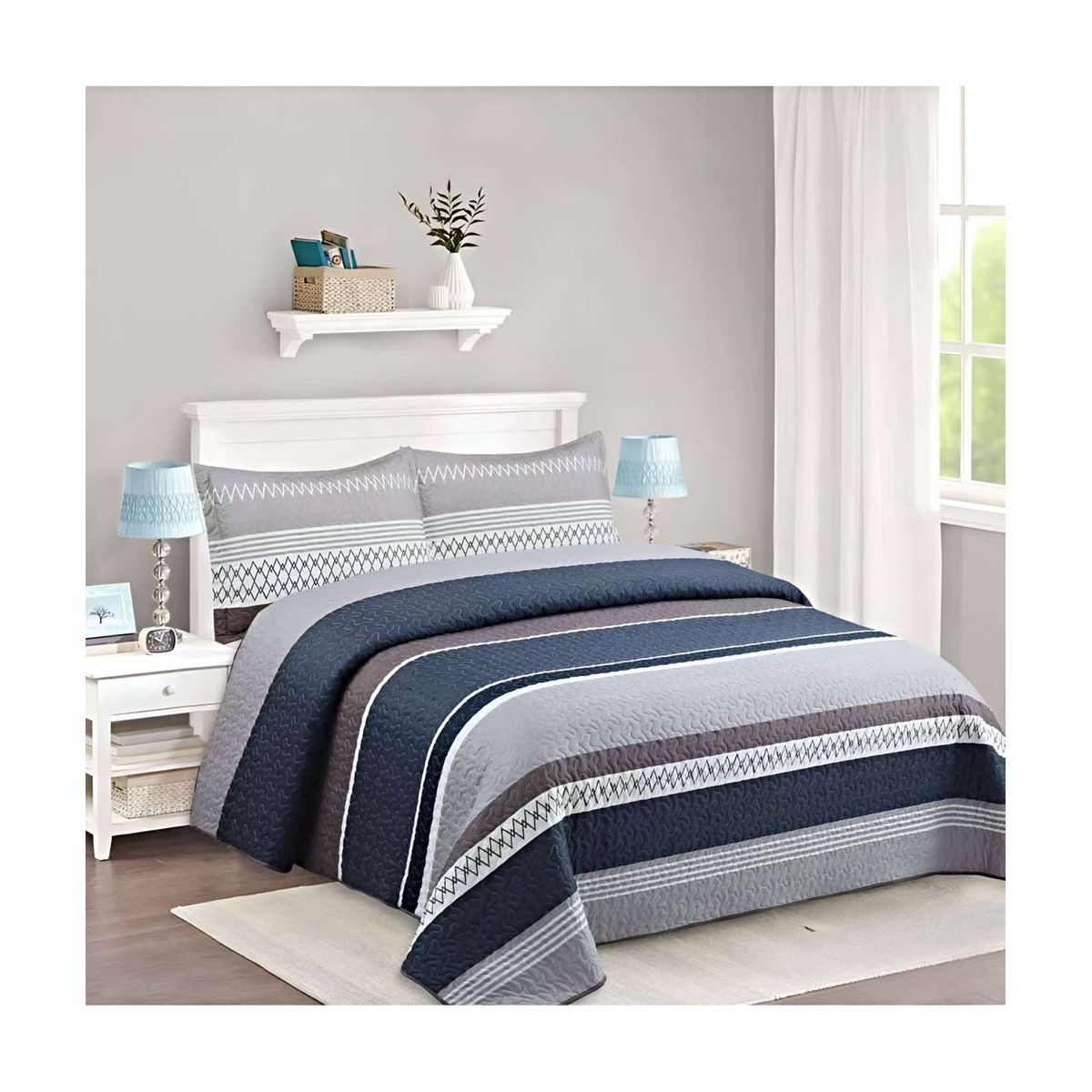 GENERICO - CUBRECAMA QUILT DE VERANO 2 PLAZAS A7