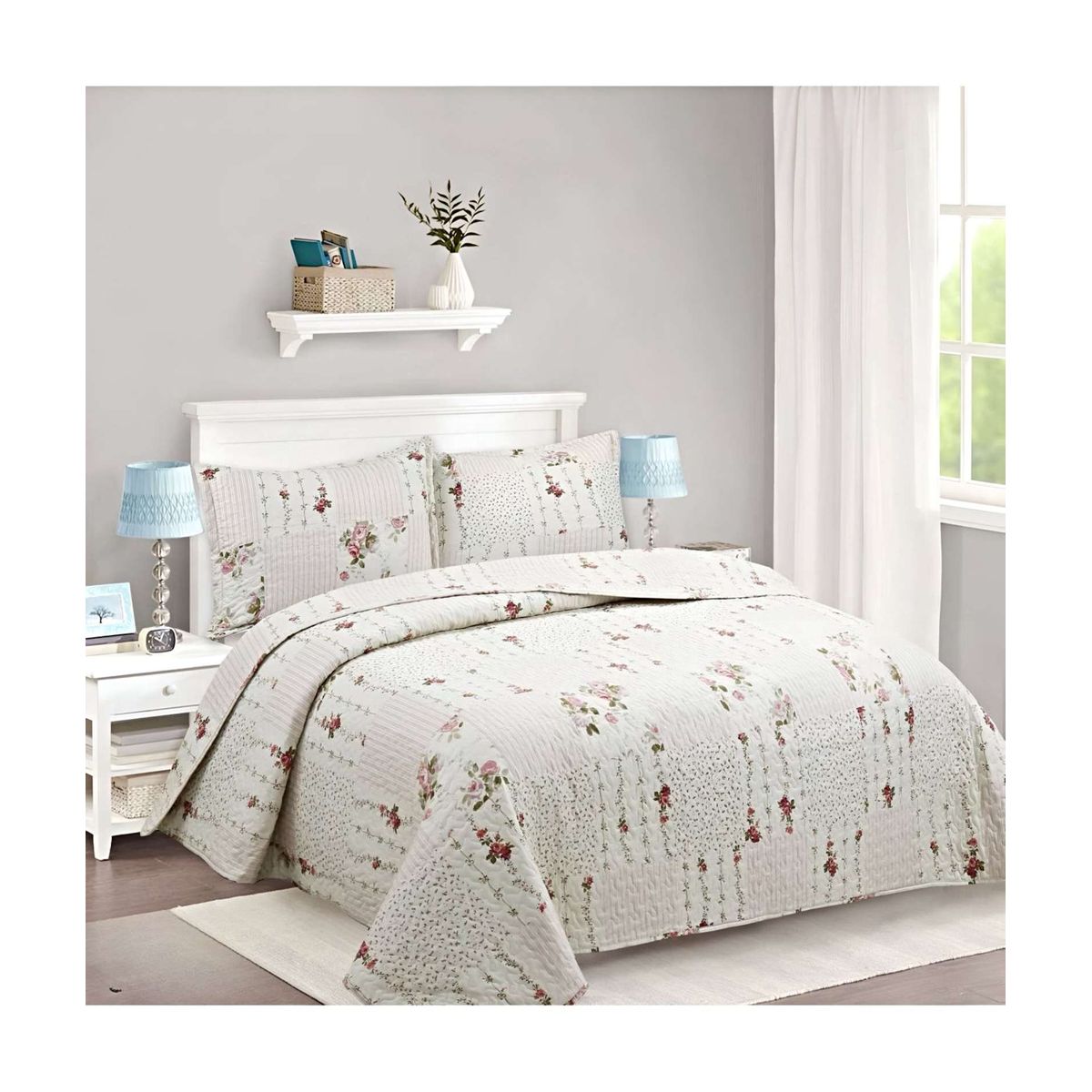 GENERICO - CUBRECAMA QUILT DE VERANO 2 PLAZAS A14