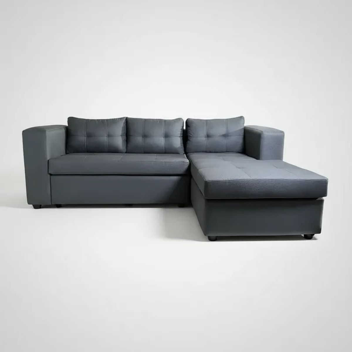 FLOBAL - Sofá Seccional Derecho 4 Cuerpos 220x170 cm - Tela Repelente a Líquidos - Fácil Limpieza