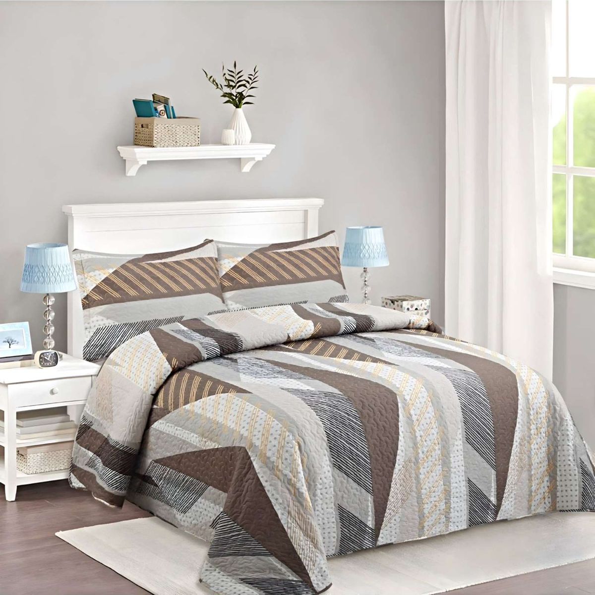 GENERICO - CUBRECAMA QUILT DE VERANO 2 PLAZAS A27