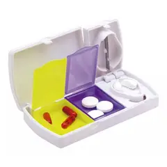 ONEDER - Pastillero Con Cortador De Pastillas Y Dosificador