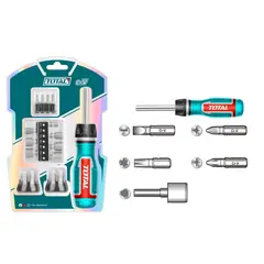 TOTAL TOOLS - Juego Destonillador y Dados 24 Piezas Total