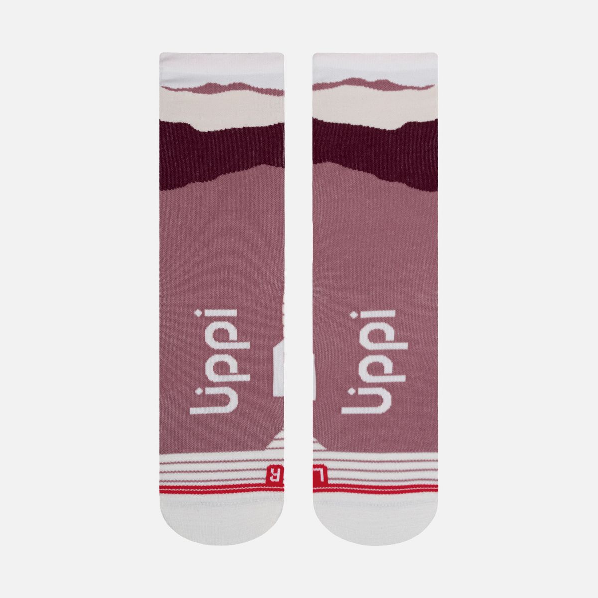 LIPPI - Calcetines Mujer Andes Run Socks Mid Rosa Oscuro Lippi