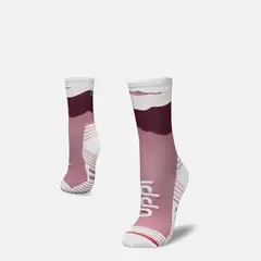 LIPPI - Calcetines Mujer Andes Run Socks Mid Rosa Oscuro