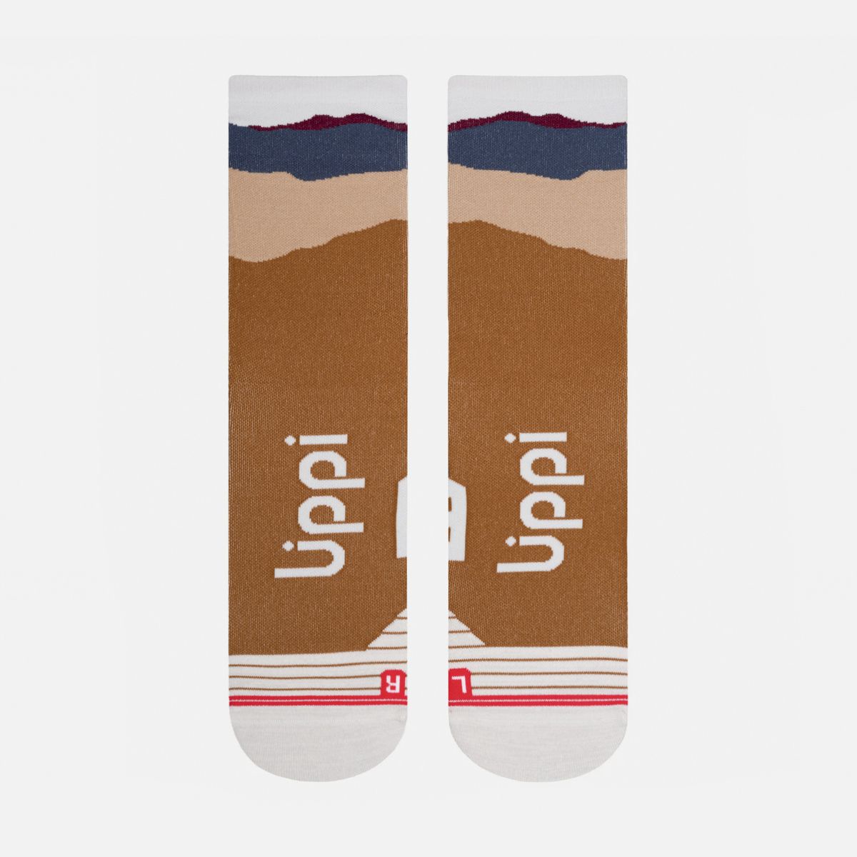 LIPPI - Calcetines Hombre Andes Run Socks Mid Gris Claro Lippi