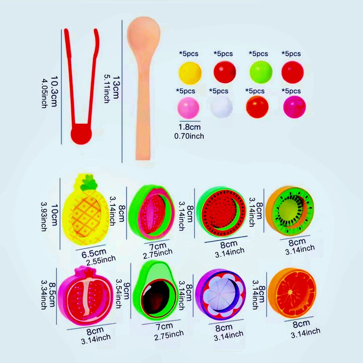 GENERICO - Juego Sensorial Educativo De Clasificación Frutas y Colores