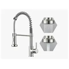 GENERICO - Llave Monomando Lavaplatos Cocina Grifo Flexible PLATEADO