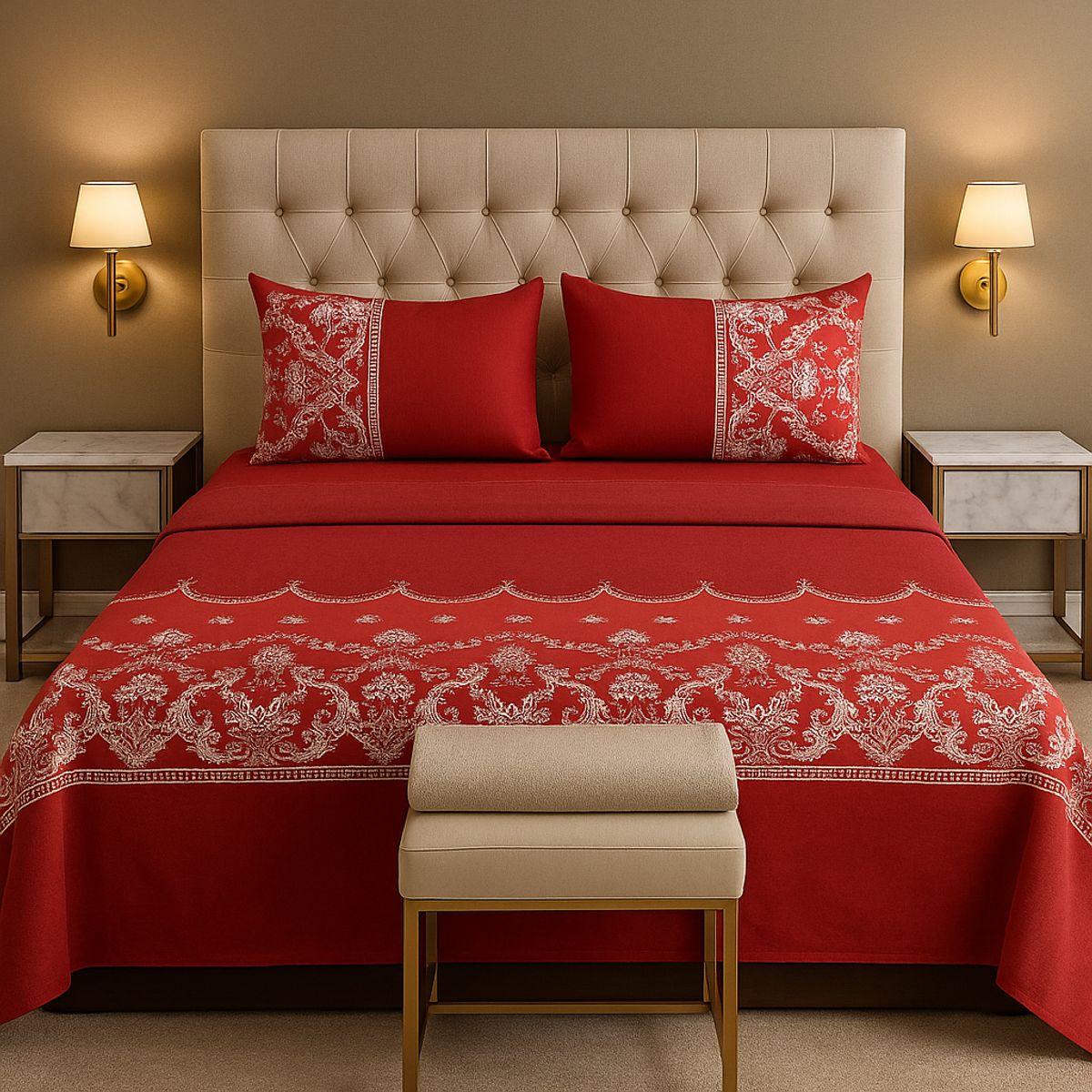 ARMONIA - estilo 777 sábanas 144 hilos 2 Plazas clásicas