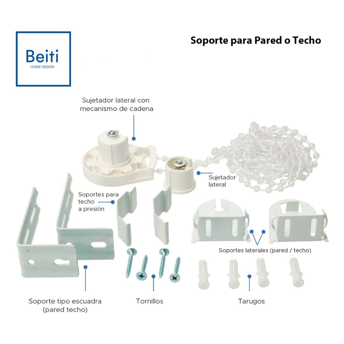 HOMEBRANDT - Cortina Roller Beiti Jaspeada Duo Zebra Día Noche 100x200cm