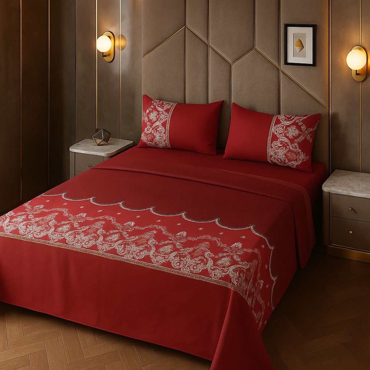 ARMONIA - estilo 770 juego de sábanas 2 Plazas clásicas 144 hilos