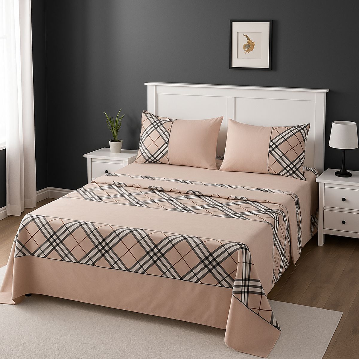 ARMONIA - estilo 770 juego de sábanas 2 Plazas clásicas 144 hilos