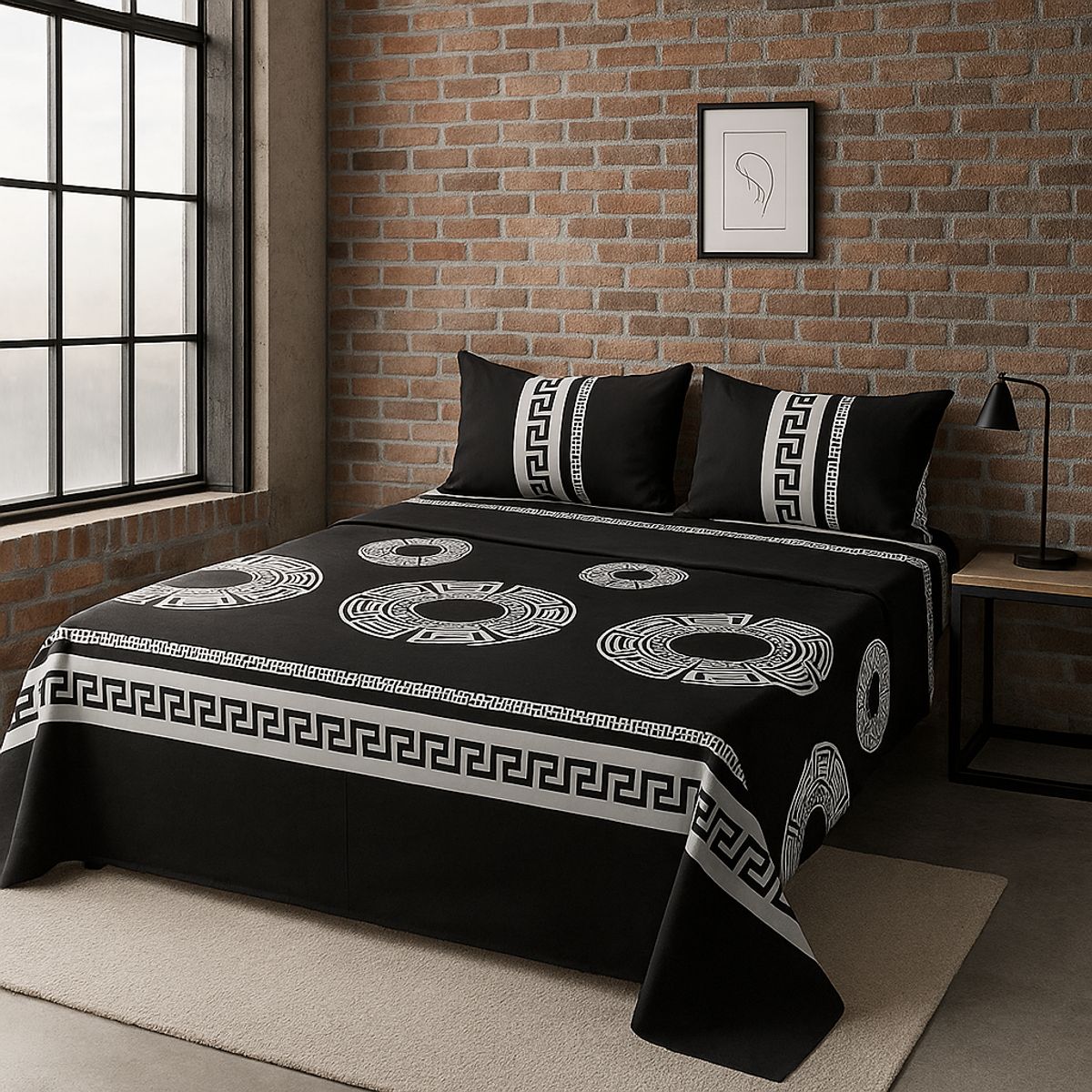 ARMONIA - Juego de sábanas 2 Plazas 144 hilos clásicas modelo 770