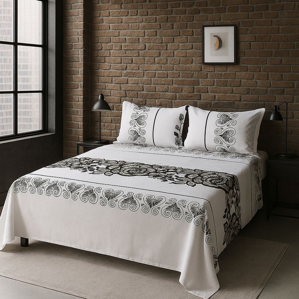 ARMONIA - estilo 767 sábanas 2 Plazas 144 hilos clásicas