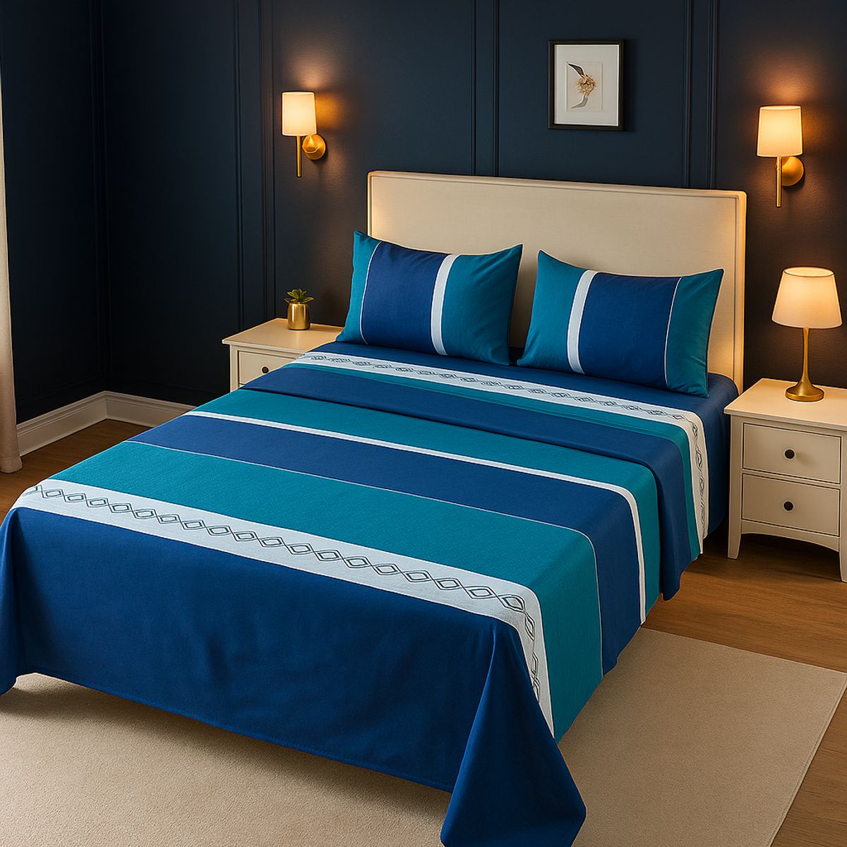 ARMONIA - Sábanas clásicas modelo 766 2 Plazas 144 hilos