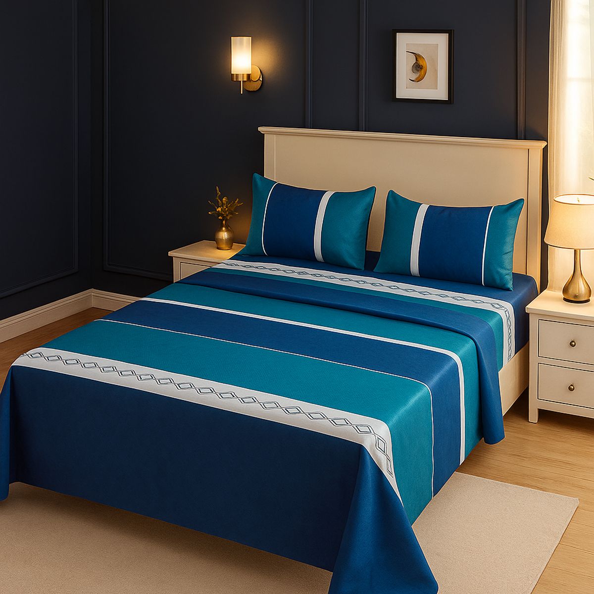 ARMONIA - Sábanas clásicas modelo 766 2 Plazas 144 hilos